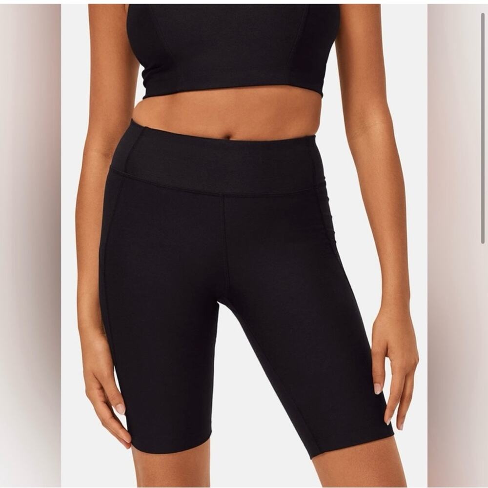 Outdoor Voices Warmup 10” Biker Shorts Black Compression Athletic Casual XS‎ NEW